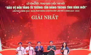 38 tác phẩm đoạt giải cuộc thi viết bảo vệ nền tảng tư tưởng của Đảng lần thứ ba