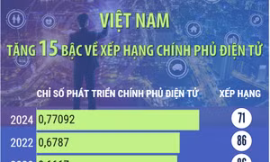 Việt Nam tăng 15 bậc về Chỉ số Phát triển Chính phủ điện tử