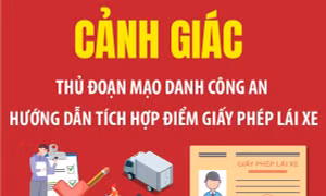 Cảnh báo thủ đoạn mạo danh công an hướng dẫn tích hợp điểm giấy phép lái xe