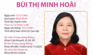 Ủy viên Bộ Chính trị, Bí thư Trung ương Đảng, Bí thư Đảng ủy Mặt trận Tổ quốc, các đoàn thể Trung ương Bùi Thị Minh Hoài