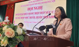 Chủ tịch Ủy ban Trung ương MTTQ Việt Nam tiếp xúc cử tri Hà Nội