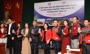 Trung ương Hội Chữ thập đỏ Việt Nam phát động nhắn tin ủng hộ đồng bào vùng lũ