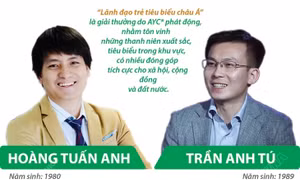 Cha đẻ 'máy ATM gạo' Hoàng Tuấn Anh và bác sĩ Trần Anh Tú được vinh danh 'Lãnh đạo trẻ tiêu biểu châu Á'