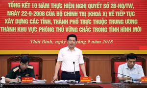 Xây dựng Thái Bình thành khu vực phòng thủ vững chắc