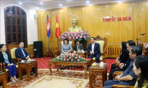 Đoàn đại biểu Quốc hội Vương quốc Campuchia thăm tỉnh Hà Nam