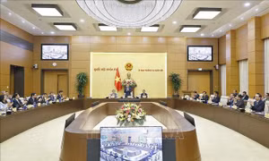 Chủ tịch Quốc hội Trần Thanh Mẫn làm việc với các Trưởng cơ quan đại diện Việt Nam ở nước ngoài