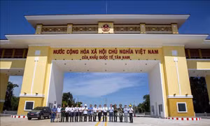 Khảo sát tiến độ và thời gian khai trương cặp cửa khẩu quốc tế Tân Nam - Meun Chey