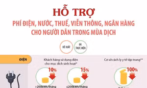 Hỗ trợ phí điện, nước, thuế, viễn thông, ngân hàng cho người dân trong mùa dịch