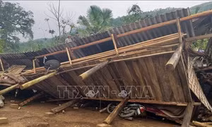  Dông lốc kèm theo mưa đá gây thiệt hại lớn tại Hà Giang