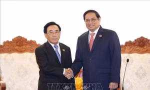 Thủ tướng Chính phủ Phạm Minh Chính có cuộc gặp với Thủ tướng Lào Phankham Viphavanh