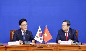 Chủ tịch Quốc hội Trần Thanh Mẫn tiếp Chủ tịch Đảng Dân chủ Đồng hành của Hàn Quốc