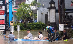 Indonesia ban bố cảnh báo đỏ về mưa lũ tại Bali