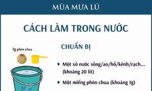 Xử lý nước ăn uống trong mùa mưa lũ: Cách làm trong nước