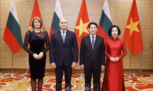 Tiệc chiêu đãi chào mừng Tổng thống Bulgaria Rumen Radev và Phu nhân
