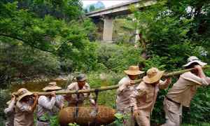 Xử lý an toàn quả bom nặng 360 kg