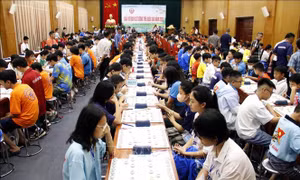 Hơn 300 vận động viên tham dự Giải vô địch Cờ tướng trẻ toàn quốc năm 2024