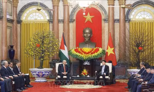 Chủ tịch nước Lương Cường tiếp Chủ tịch Hạ viện Jordan
