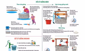 Xử lý nước giếng đào và giếng khoan sau mùa bão lụt