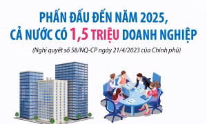 Phấn đấu đến năm 2025, cả nước có 1,5 triệu doanh nghiệp
