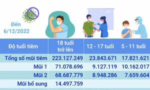 Hơn 264,792 triệu liều vaccine phòng COVID-19 đã được tiêm tại Việt Nam