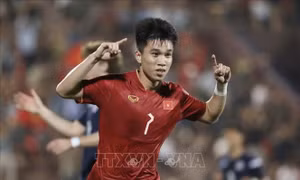 Thắng đậm U23 Guam 6 - 0, U23 Việt Nam tạm dẫn đầu bảng C