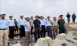 Quảng Ngãi: Kiểm tra dự án khắc phục, chống sạt lở bờ biển