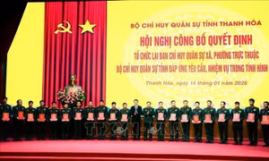 Thanh Hóa: Bổ nhiệm 166 chỉ huy trưởng Ban Chỉ huy quân sự xã, phường