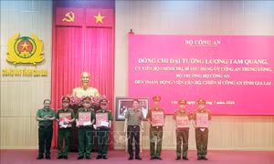 Đại tướng Lương Tam Quang làm việc tại Gia Lai