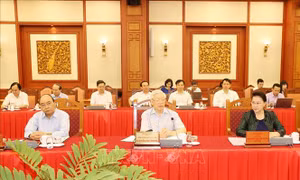 Tổng Bí thư, Chủ tịch nước chủ trì buổi làm việc với Ban Thường vụ Thành ủy Hà Nội
