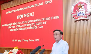 Thường trực Đảng uỷ các cơ quan Đảng Trung ương làm việc với Ban Thường vụ Đảng uỷ Viện Kiểm sát nhân dân tối cao