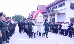 Lễ truy điệu, hồi hương 9 hài cốt liệt sĩ quân tình nguyện và chuyên gia Việt Nam hy sinh tại Bắc Lào