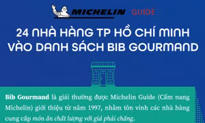 24 nhà hàng của Thành phố Hồ Chí Minh vào danh sách Bib Gourmand