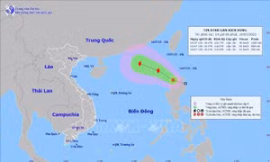 Áp thấp mạnh lên thành bão, cơn bão số 1 năm 2023
