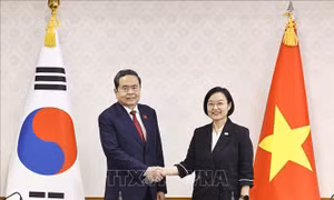 Chủ tịch Quốc hội Trần Thanh Mẫn hội kiến Thủ tướng Hàn Quốc Han Seong Sook