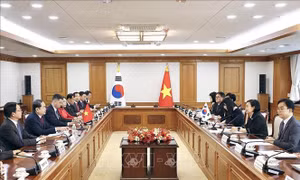 Chủ tịch Quốc hội Trần Thanh Mẫn hội kiến Thủ tướng Hàn Quốc Han Seong-sook