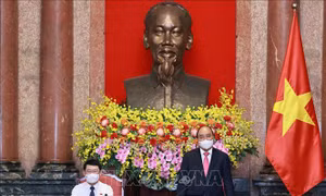 Chủ tịch nước Nguyễn Xuân Phúc tiếp đại biểu các dân tộc thiểu số tỉnh Bắc Giang