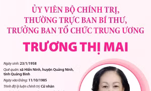 Ủy viên Bộ Chính trị, Thường trực Ban Bí thư, Trưởng Ban Tổ chức Trung ương Trương Thị Mai