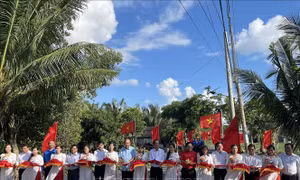 Khánh thành 'Đường cờ Tổ quốc' tại khu Di tích lịch sử Quốc gia đặc biệt Căn cứ Cái Chanh