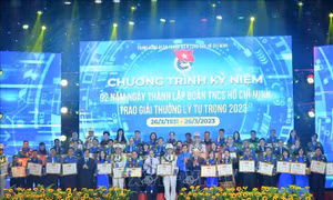 Trao Giải thưởng Lý Tự Trọng năm 2023 cho 100 cán bộ Đoàn xuất sắc toàn quốc