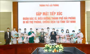 Hải Phòng hỗ trợ nhân lực giúp Tây Ninh chống dịch COVID-19
