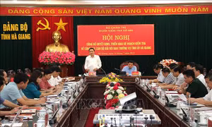Đoàn kiểm tra của Bộ Chính trị làm việc với Ban Thường vụ Tỉnh ủy Hà Giang