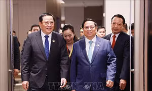 Thủ tướng Việt Nam, Lào, Campuchia ăn sáng giao lưu đặc biệt với ASEAN BAC