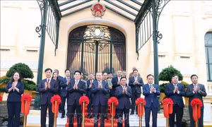 Tổng Bí thư Tô Lâm dự Lễ bàn giao công trình Tòa nhà Bắc Bộ Phủ, số 2 Lê Thạch (Hà Nội)