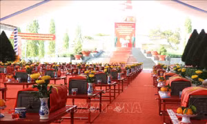 Truy điệu, an táng 158 hài cốt liệt sĩ quân tình nguyện và chuyên gia Việt Nam hy sinh tại Campuchia