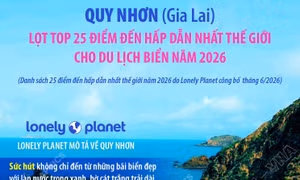 Quy Nhơn lọt top 25 điểm đến hấp dẫn nhất thế giới cho du lịch biển năm 2026