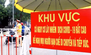 Cách ly y tế ổ dịch tại xã Hiệp Thuận, huyện Phúc Thọ (Hà Nội)