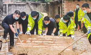 Quảng Tây (Trung Quốc) tập trung khắc phục hậu quả thiên tai sau bão