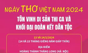 Ngày Thơ Việt Nam 2024: Tôn vinh di sản thi ca và khối đại đoàn kết dân tộc