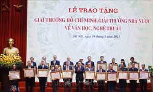 Kinh phí chi trả tiền thưởng Giải thưởng Hồ Chí Minh, Giải thưởng Nhà nước về văn học, nghệ thuật