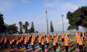 Khoảng 1.000 người đồng diễn hưởng ứng Ngày Quốc tế Yoga